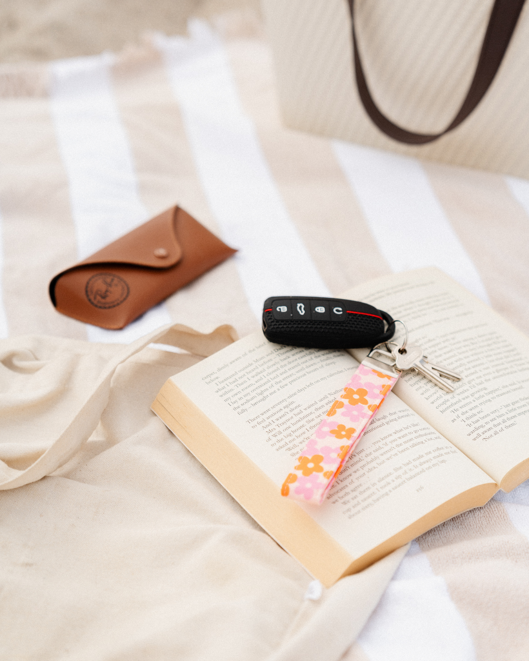 Floral Pink Wristlet Keychain (KIKI & CO)