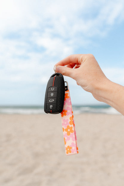 Floral Pink Wristlet Keychain (KIKI & CO)