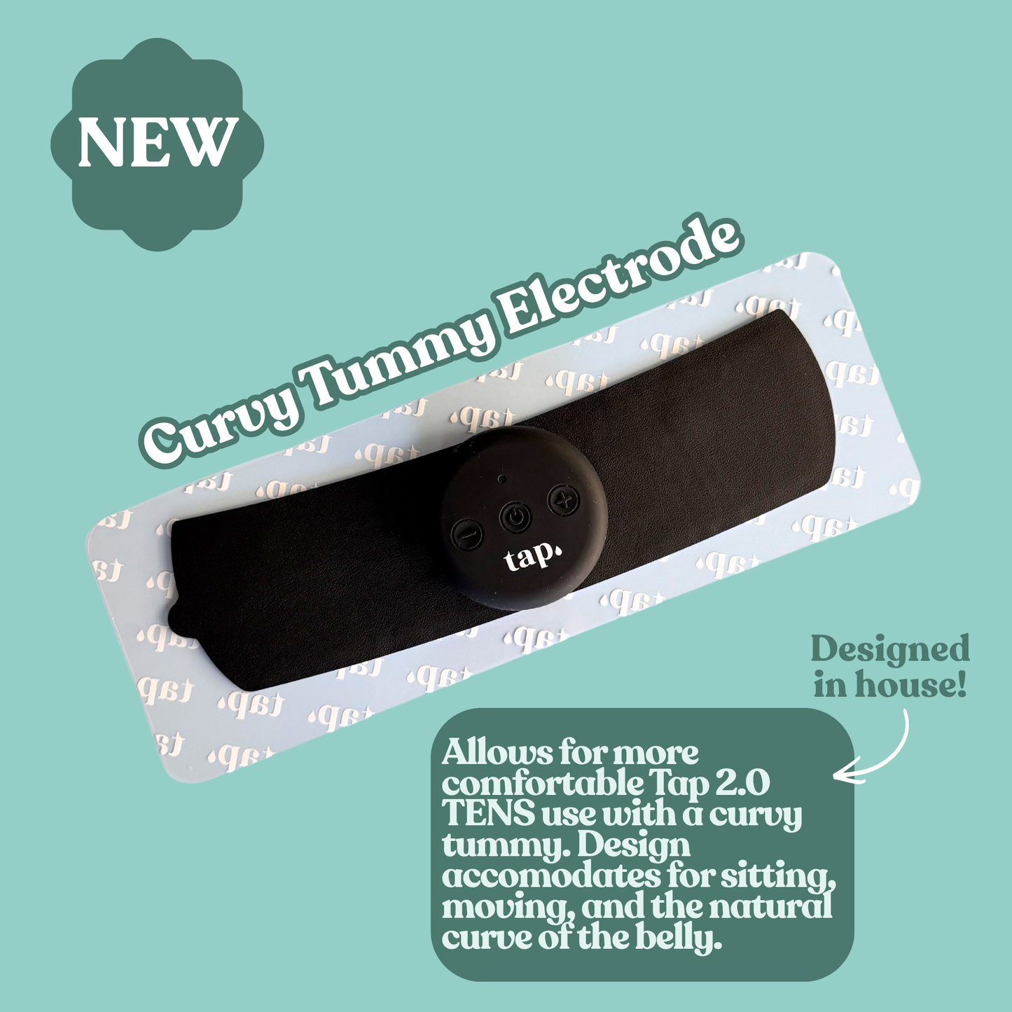 Pink Curvy Tummy TENS Replacement Pad from Tap. Health