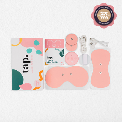 TAP 2.0 wireless TENS device for period pain and endometriosis relief