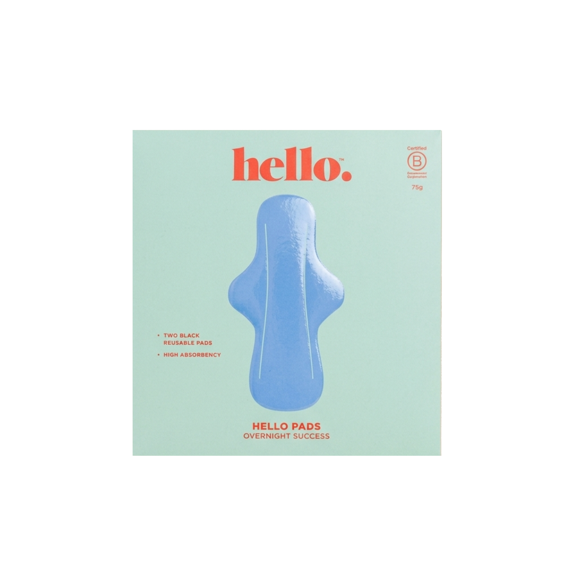 Hello Period Overnight Reusable Pads (2-Pack) – Tap. Health