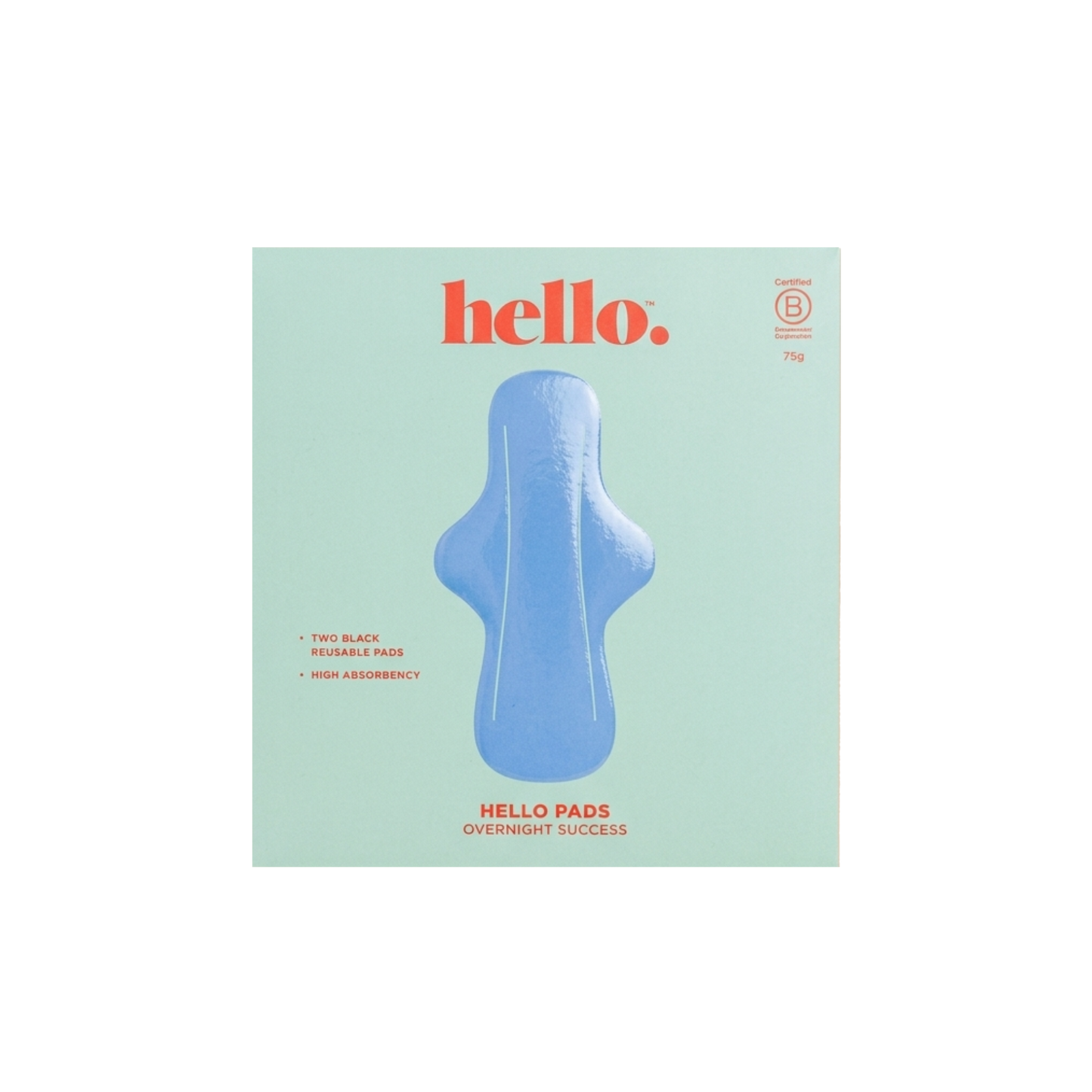 Hello Period Overnight Reusable Pads (2-Pack)