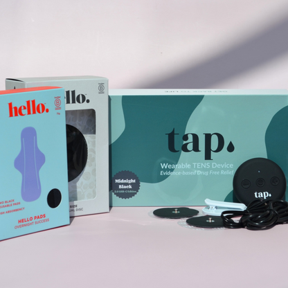 Tap 2.0 + Hello Period Bundle in Midnight Black